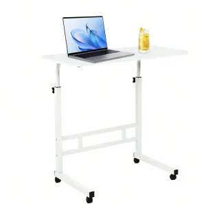 23.7" Rolling Laptop Desk With Adjustable Height