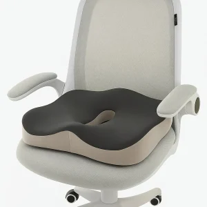 Memory foam seat cushion, with a central groove