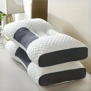 2pcs Massage Neck Pillows Adjustable Ergonomic Orthopedic Contour Support,