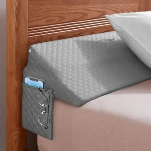 Bed Wedge Pillow - Bed Gap Filler Wedge Headboard Pillow Close The Gap 0-7"